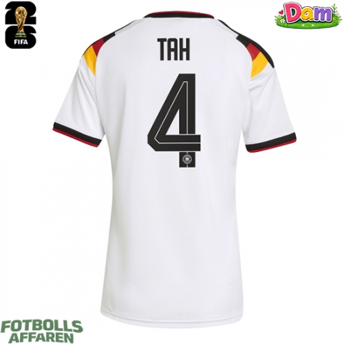 Tyskland Jonathan Tah #4 Hemmatröja Kvinnor VM 2026 Kortärmad
